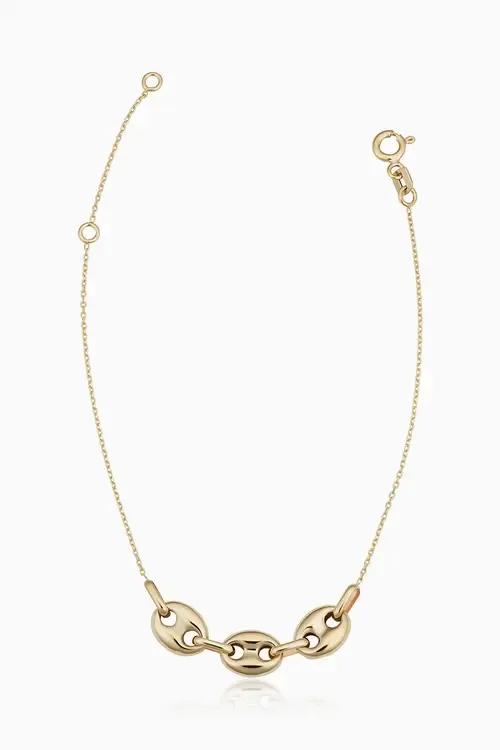 14K Yellow Gold Majestic Mariner Center Cut Bracelet