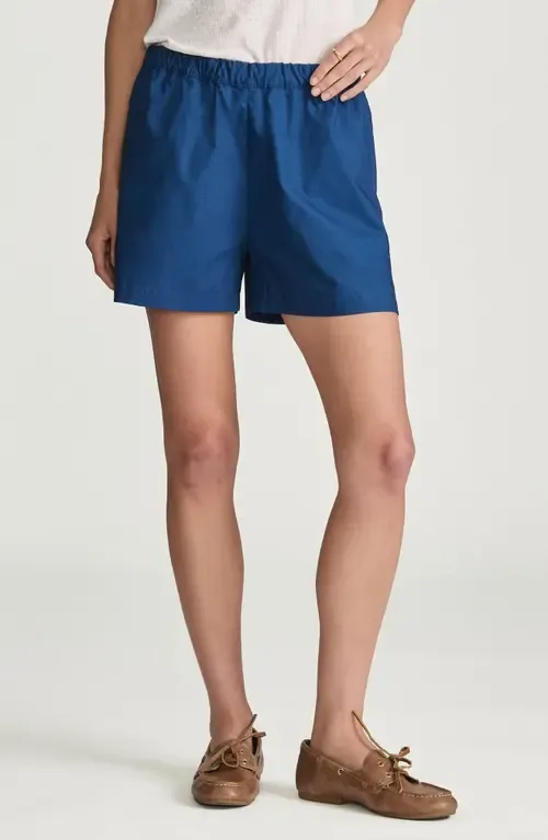 Cotton Elastic Waist Shorts by Mavi Jeans