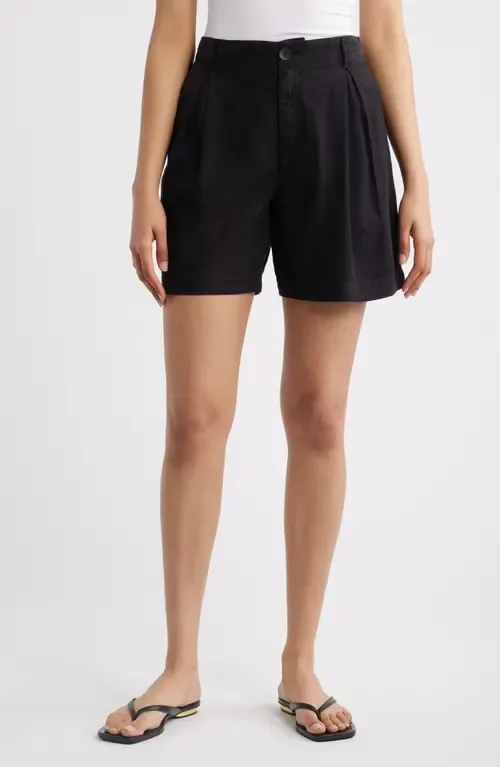 Linen Blend Pleat Shorts by Cloth & Stone