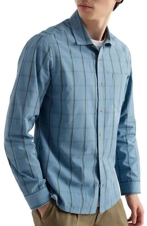 Banyan Windowpane Check Organic Cotton Button-Up Shirt by Seasalt Cornwall