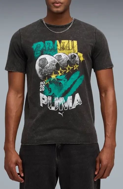 Fanpack 90s Bespoke Brazil Cotton Graphic T-Shirt by PUMA