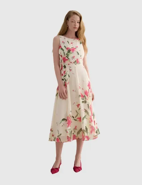 Carly A-Line Midi Dress by HOBBS LONDON