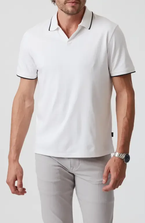 Riviera Tipped Pima Cotton Polo by 34 Heritage