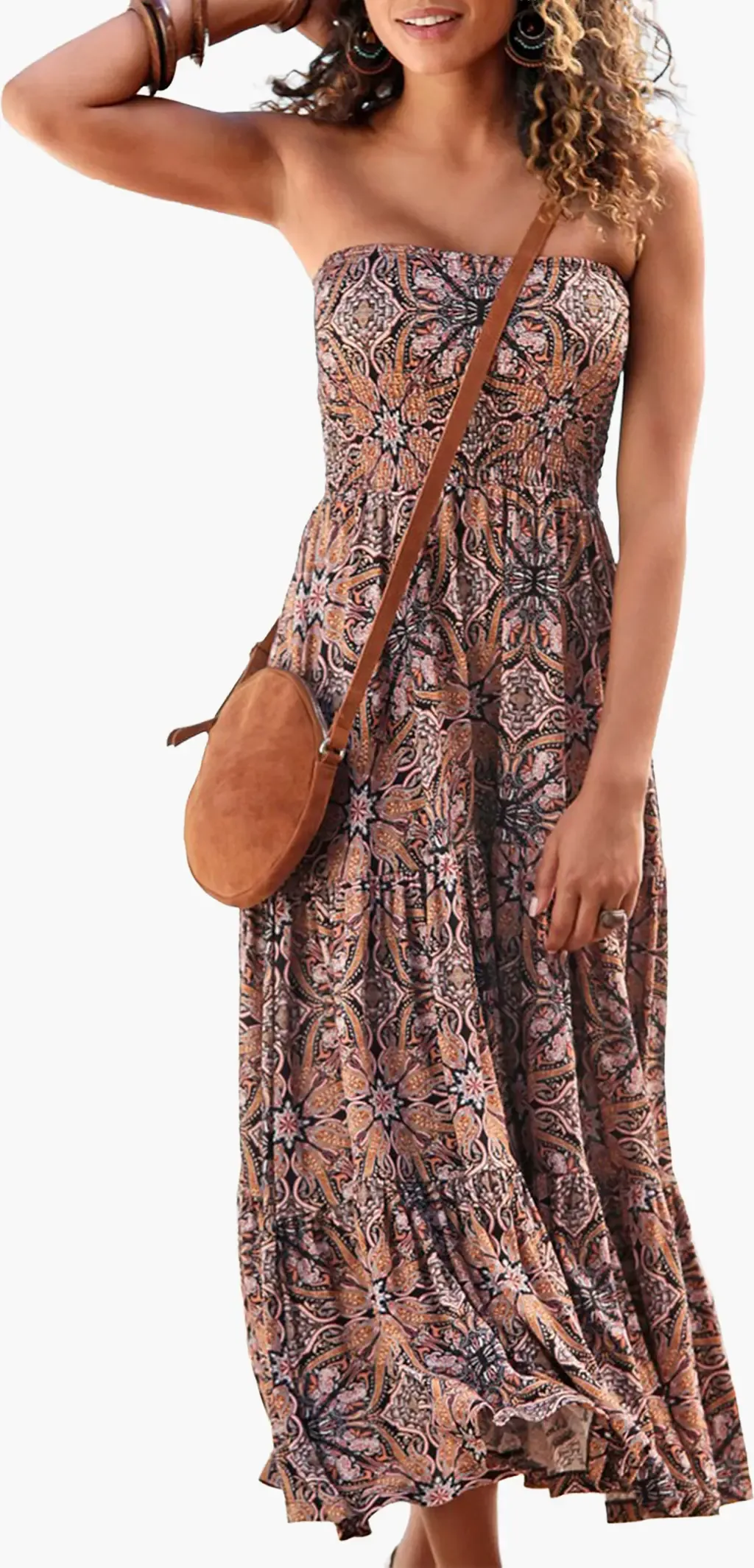 Smocked Convertible Maxi Dress