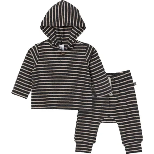 Hooded Brushed Hacci Top & Jogger Set by Modern Moments™ by Gerber