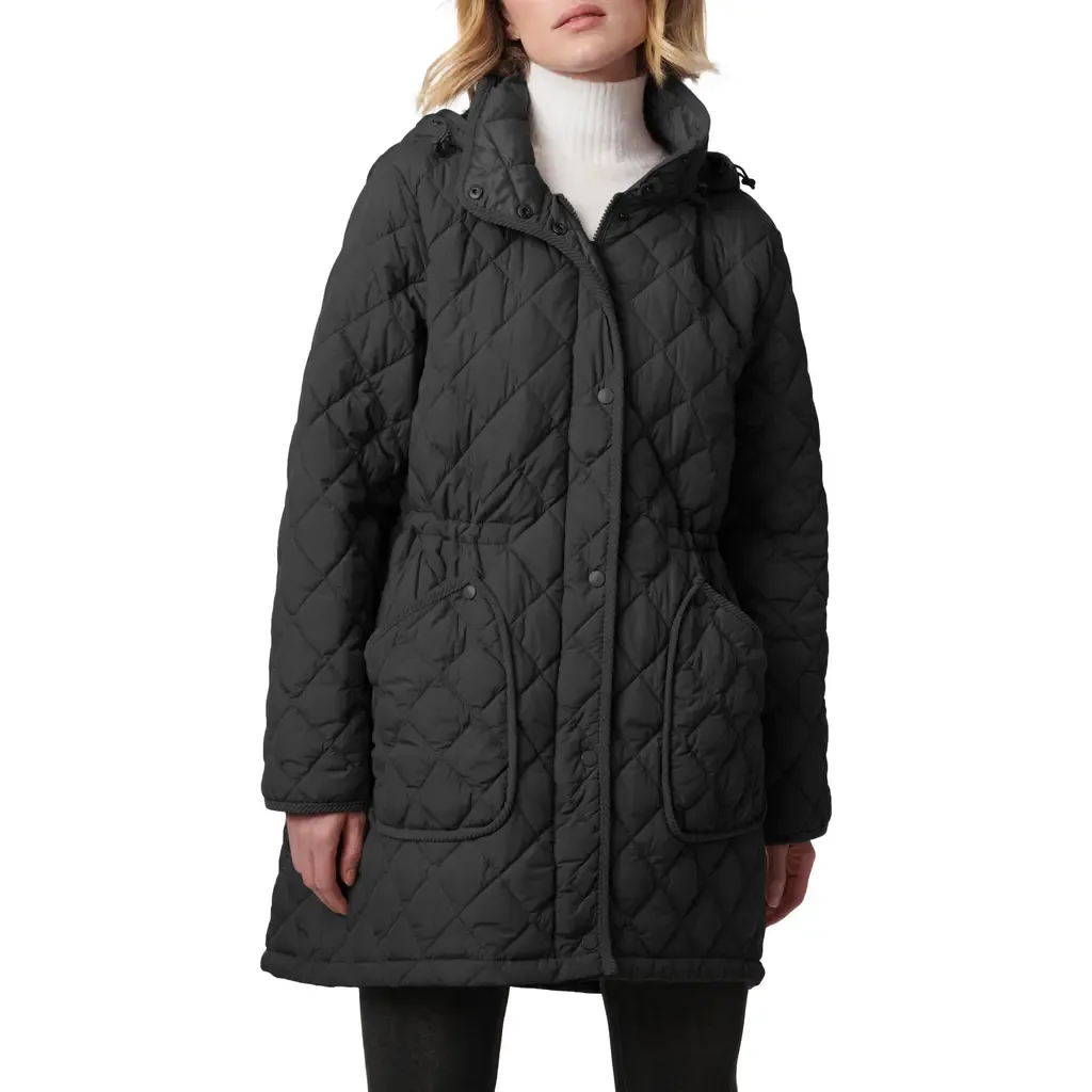 Diamond Quilted Hooded Puffer Coat by Bernardo