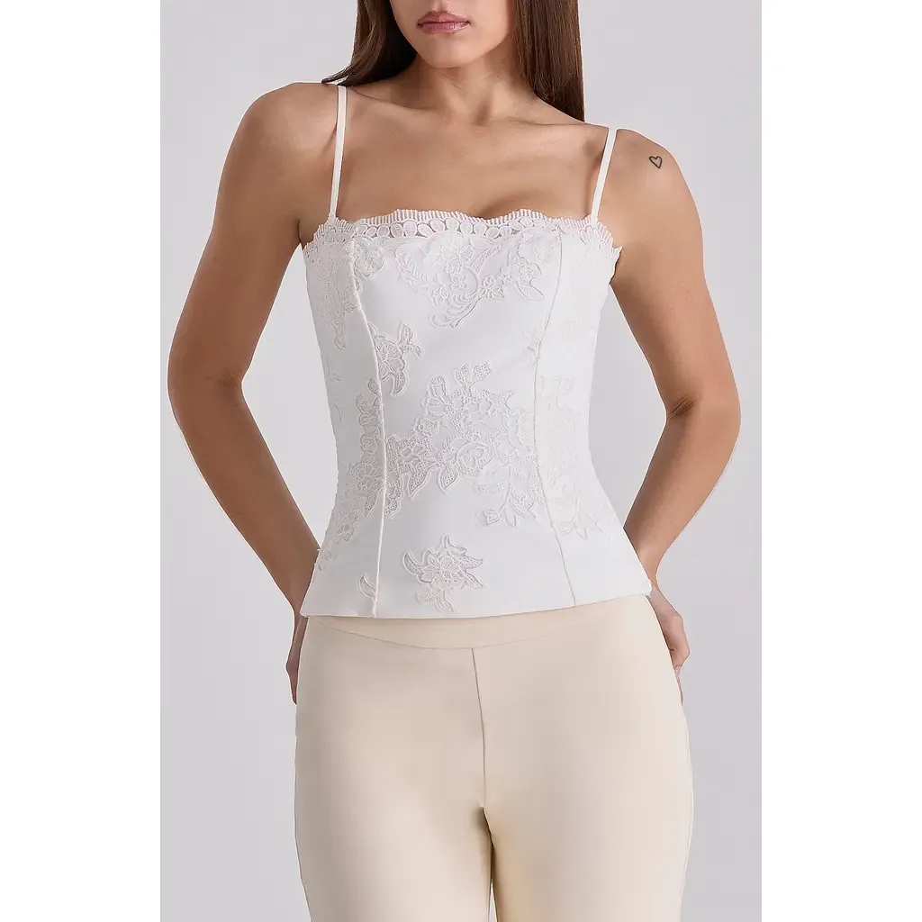 Chloe Embroidered Lace Camisole by HOUSE OF CB
