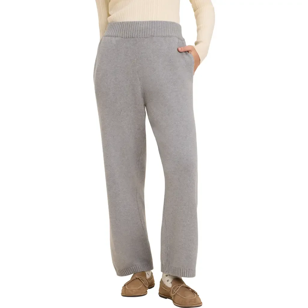 Billie High Waist Wide Leg Cotton Sweater Pants by nz BY NIC AND ZOE