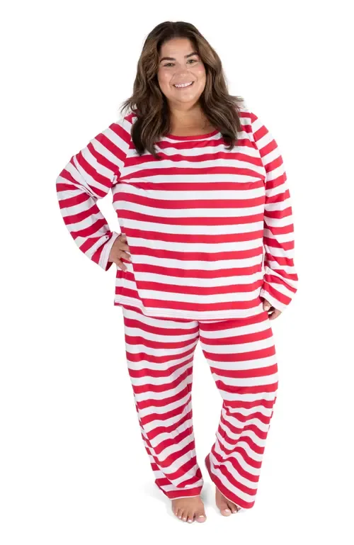 Cotton Striped Matching Family Holiday Pajamas by Leveret