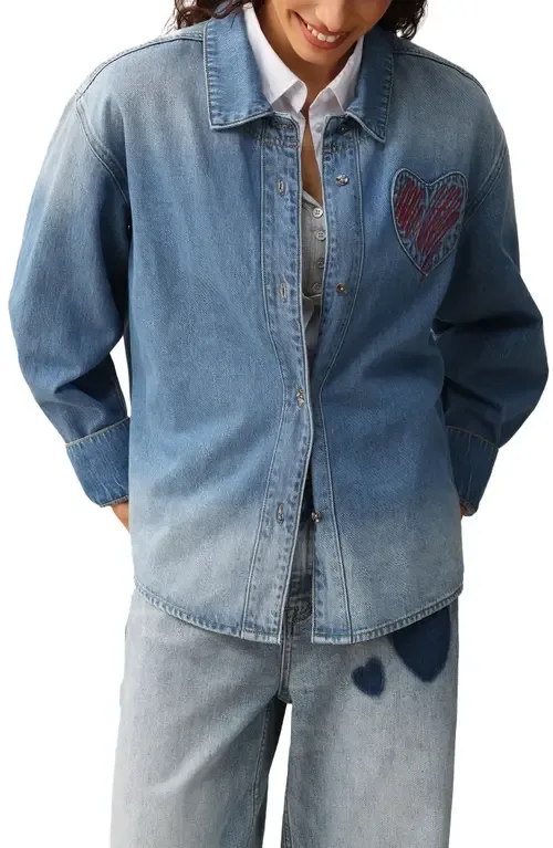 Rosalind Embroidered Denim Jacket by Bayeas