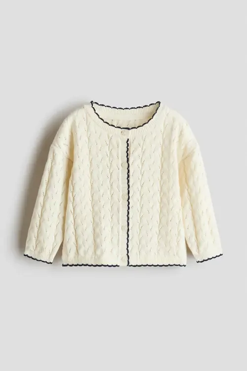Pointelle-Knit Cardigan by H&M