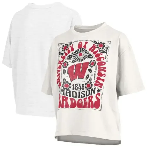 Pressbox Wisconsin Badgers Harmony Oversized Slub T-Shirt by PRESSBOX