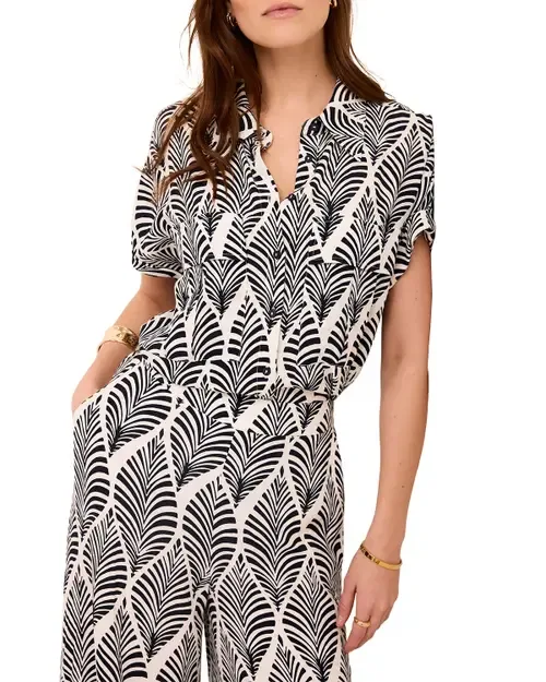 Leaf Print Resort Shirt by MINT VELVET