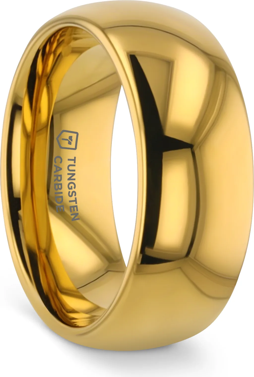 Traditional Domed Tungsten Carbide Wedding Ring 8mm by Larson Jewelers