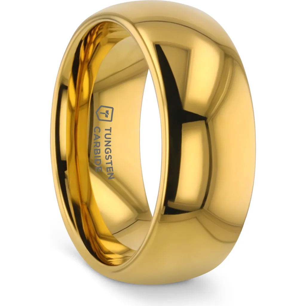 Traditional Domed Tungsten Carbide Wedding Ring 8mm by Larson Jewelers