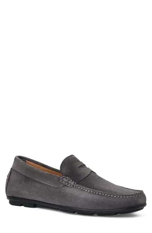 Enzo Water Resistant Driving Loafer in Anthracite Suede