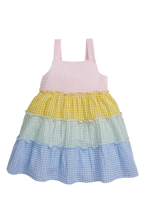 Gingham Colorblock Tiered Sundress by Magnetic Me