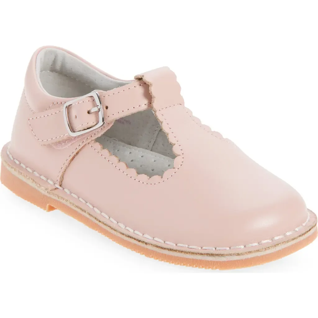 Selina Scallop T-Strap Flat by L'AMOUR