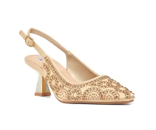 Geometric Rhinestone Design Slingback Pump by LADY COUTURE
