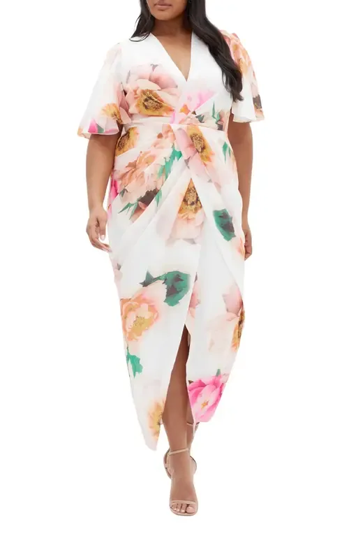 Braelynn Floral Print Maxi Dress by City Chic