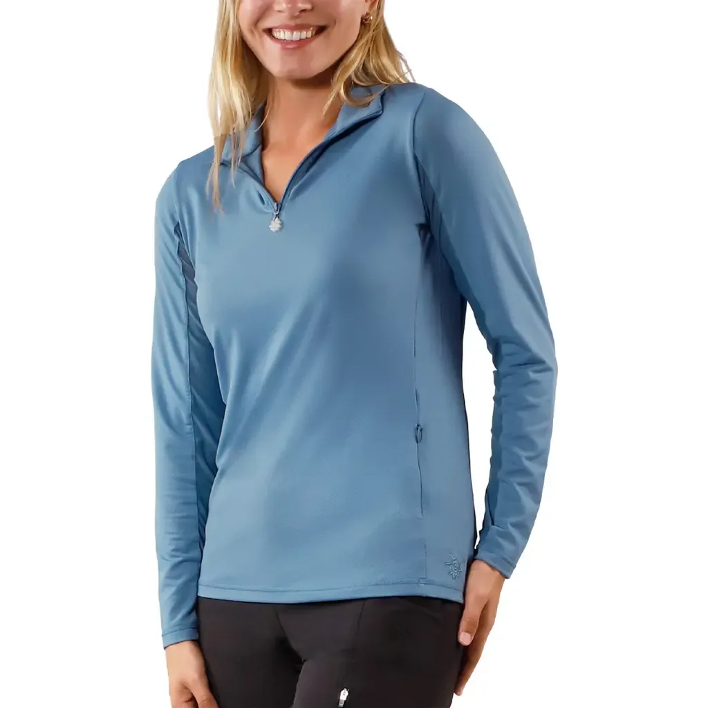 Quarter Zip Vented Sun Shirt by UV Skinz