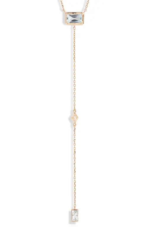 Dewdrop Blue Topaz Y-Necklace by Anzie