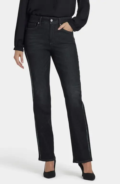 Marilyn Sequin Side Stripe High Waist Straight Leg by NYDJ