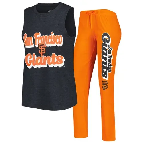 San Francisco Giants Wordmark Meter Muscle Tank Top & Pants Sleep Set by CONCEPTS SPORT
