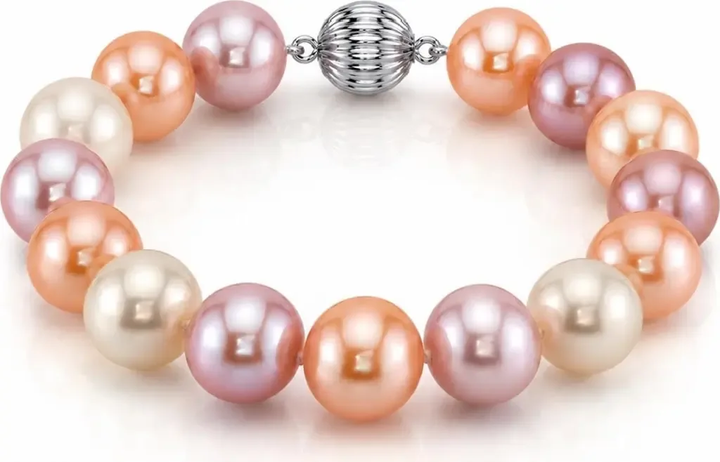 11-12mm Multicolor Freshwater Pearl Bracelet - Premier AAAA Quality by The Pearl Source