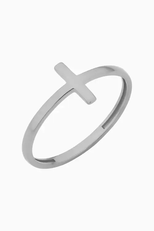 10K White Gold Vatican Ring by Oradina