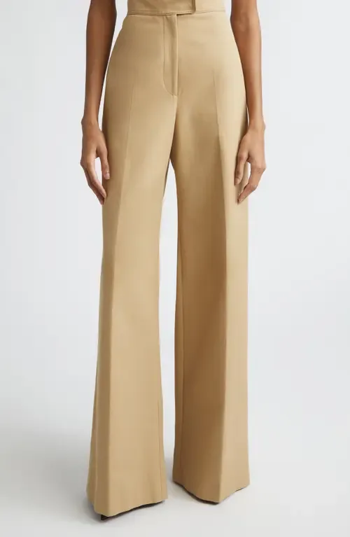 Diane Backstrap High Waist Wide Leg Pants by Carolina Herrera