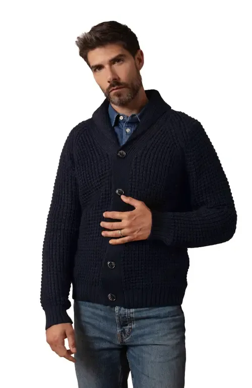 British Waffle Stitch Cardigan by Celtic & Co.