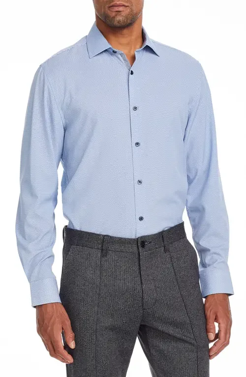 Slim Fit Microprint Performance Dress Shirt by W.R.K