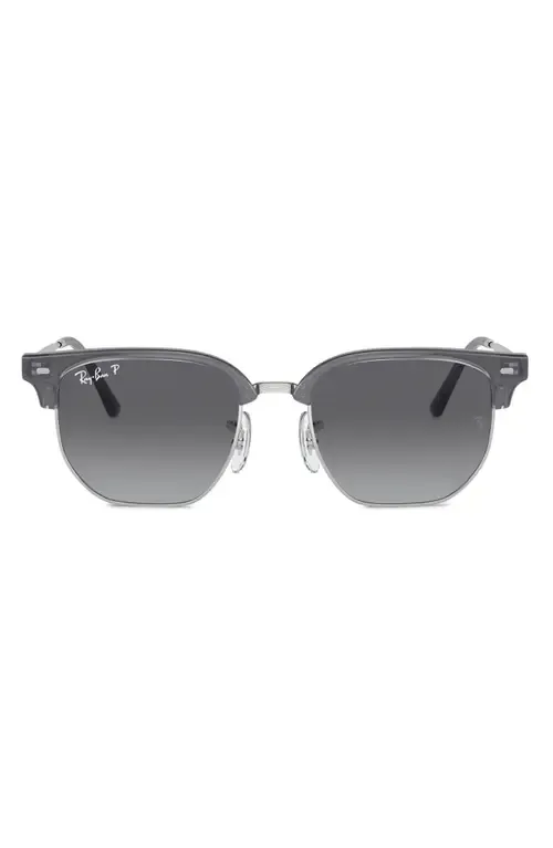 New Clubmaster Junior 47mm Gradient Polarized Irregular Sunglasses by Ray-Ban