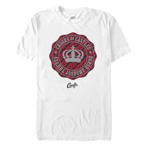 Honor Amongst Thieves Red Badge Front and Back Short Sleeve Graphic T-Shirt by Crooks & Castles