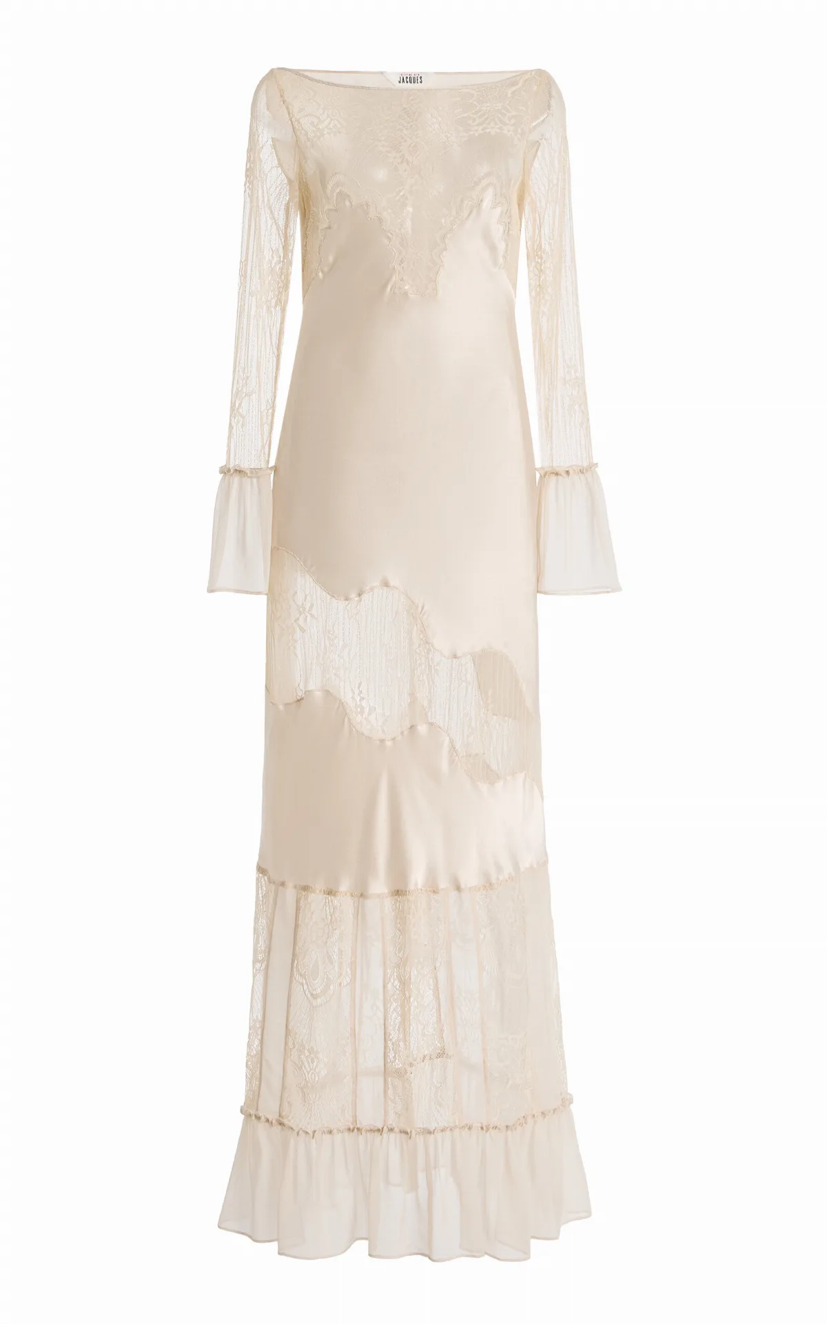 Erica Lace-Inset Silk Maxi Dress by Sleeping with Jacques