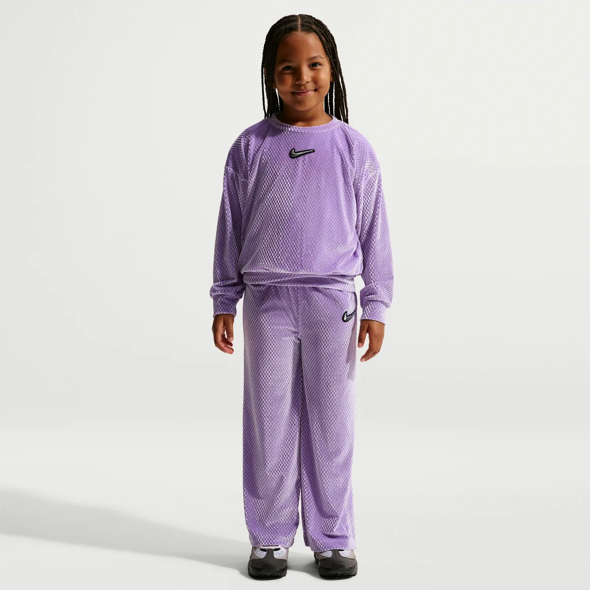 Swoosh Sparkle 2-Piece Velvet Pants Set by Nike