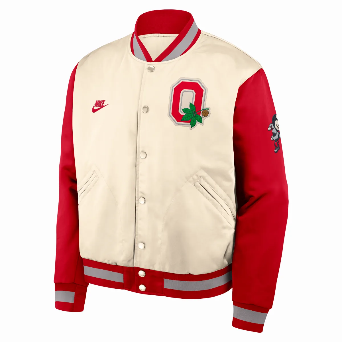 Ohio State Legacy College Full-Snap Bomber Jacket by Nike