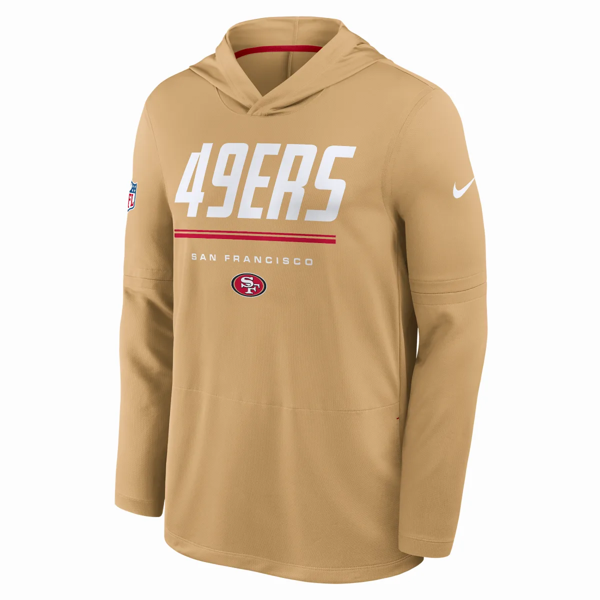 San Francisco 49ers Sideline Dri-FIT NFL Long-Sleeve Hooded Top by Nike