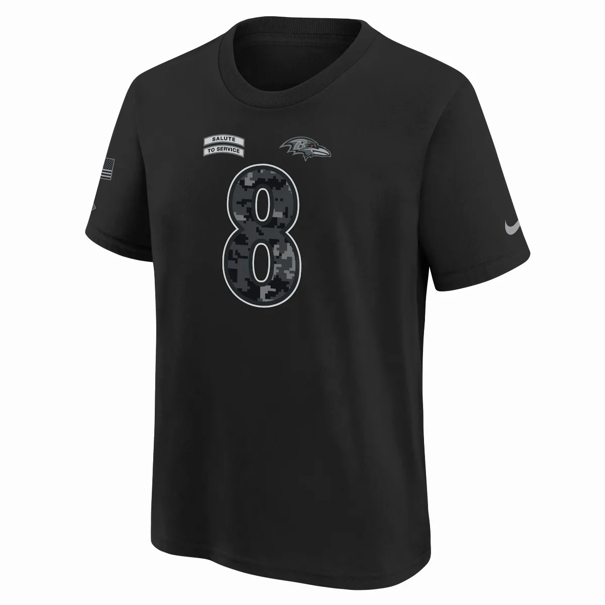 Lamar Jackson Baltimore Ravens Salute to Service NFL T-Shirt by Nike