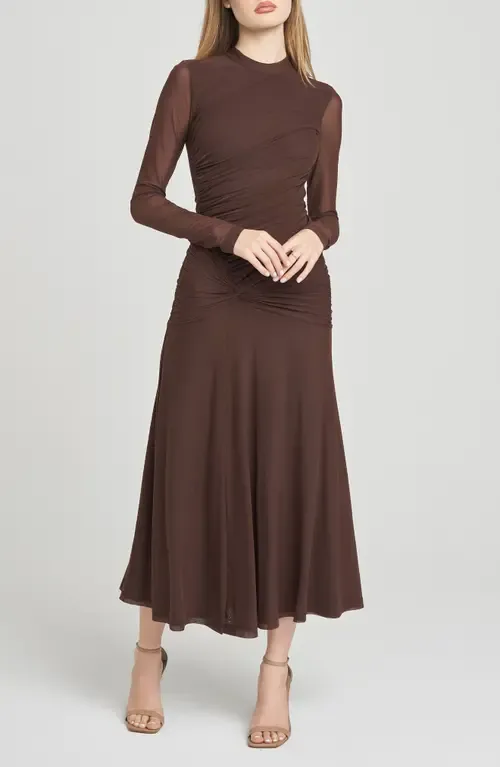Selene Ruched Long Sleeve Dress