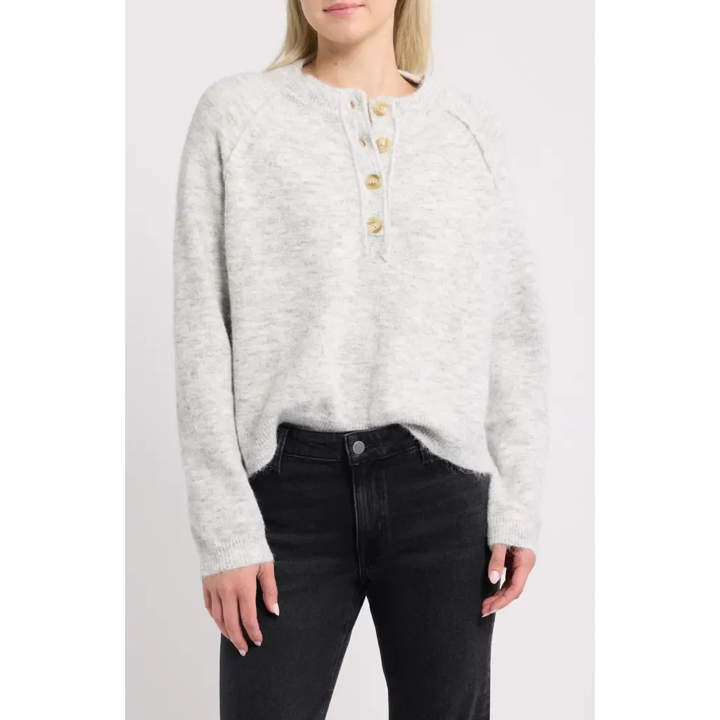 Half Placket Crewneck Sweater by BDG Urban Outfitters