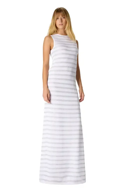 Sleeveless Long Dress in Striped Viscose with Slit by Missoni