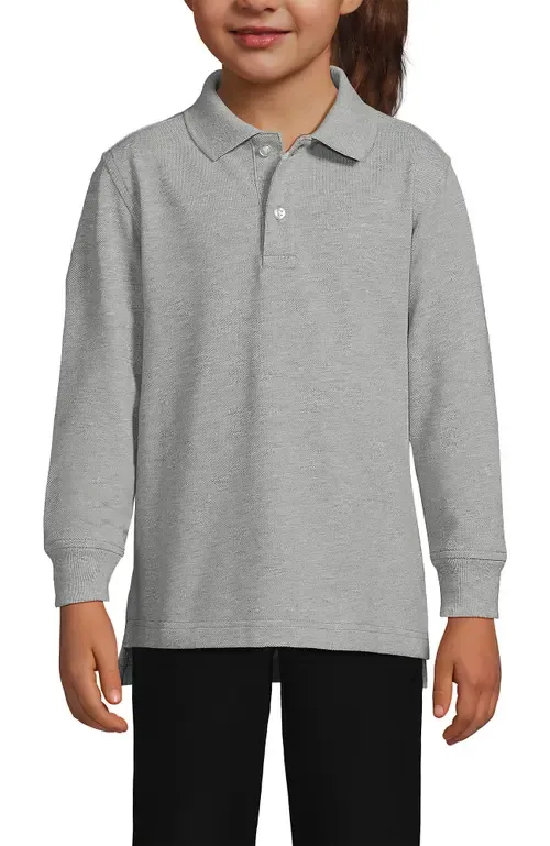 School Uniform Long Sleeve Mesh Polo Shirt by Lands' End