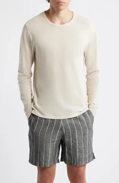 Long Sleeve Organic Cotton Crewneck T-Shirt by ALEX CRANE