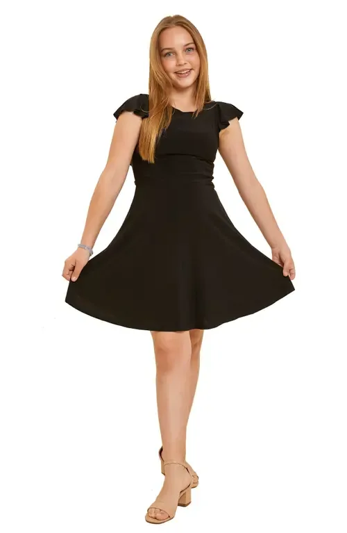 Flutter Sleeve Dress by Un Deux Trois