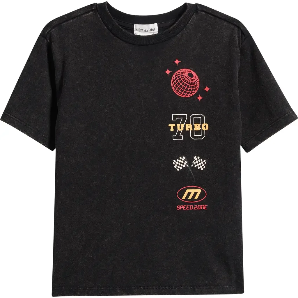 Racing Acid Wash Graphic T-Shirt by MILES THE LABEL