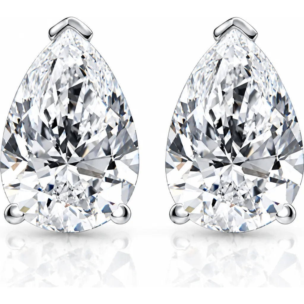 2 ct Lab Grown Pear Shape Diamond Studs 14k Gold Earrings by Bliss Diamond