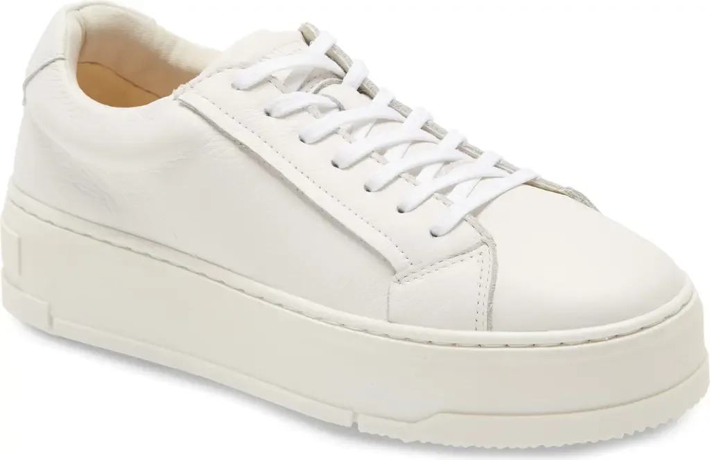 Judy Platform Sneaker in White Leather by Vagabond Shoemakers