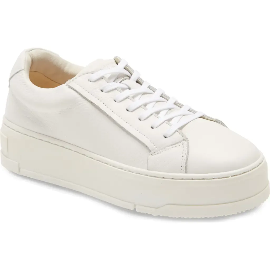 Judy Platform Sneaker in White Leather by Vagabond Shoemakers